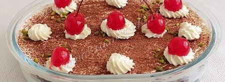 тирамису на шоколадном бисквите без яиц. Шаг 10