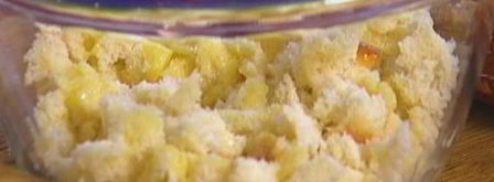 яблочный пудинг с сушеной клюквой и грецкими орехами. Шаг 6