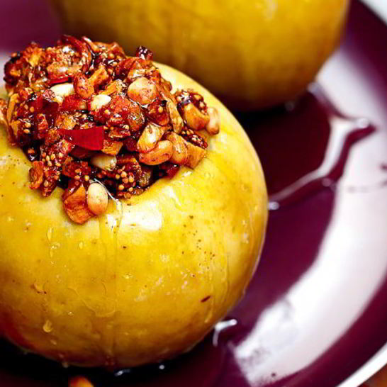 Рецепт запеченных яблок с инжирома