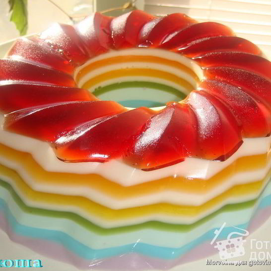 Рецепт желе радуга