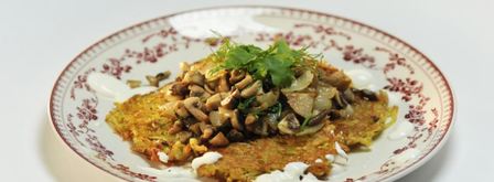 картофельные драники с грибами. Шаг 4