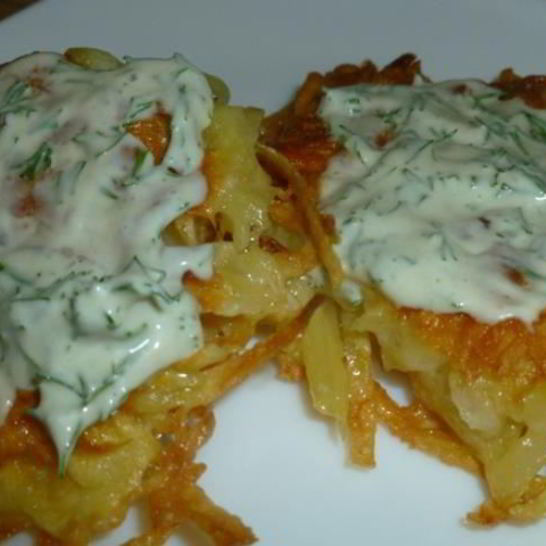 Рецепт картофельных драников с сыром