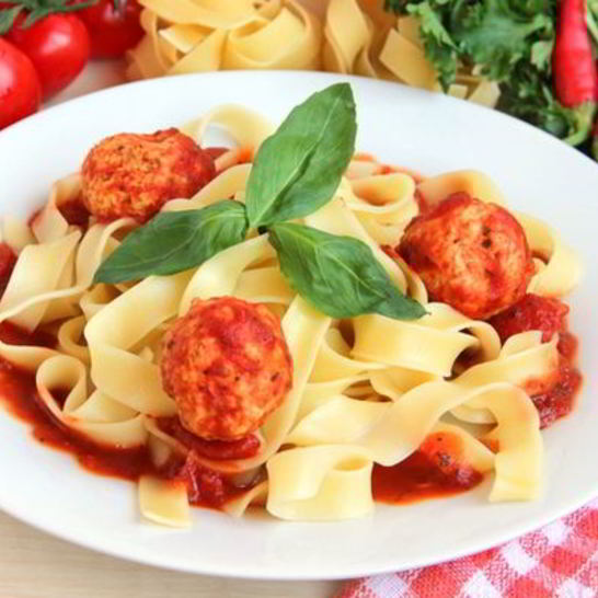 Рецепт феттучинь с фрикадельками из говядины