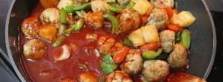 фрикадельки из курицы в чили соусе с овощами. Шаг 8