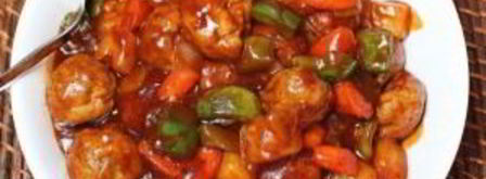 фрикадельки из курицы в чили соусе с овощами. Шаг 9