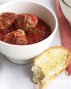 Фрикадельки с чесночным хлебом