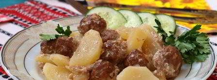 фрикадельки с картошкой в духовке. Шаг 11