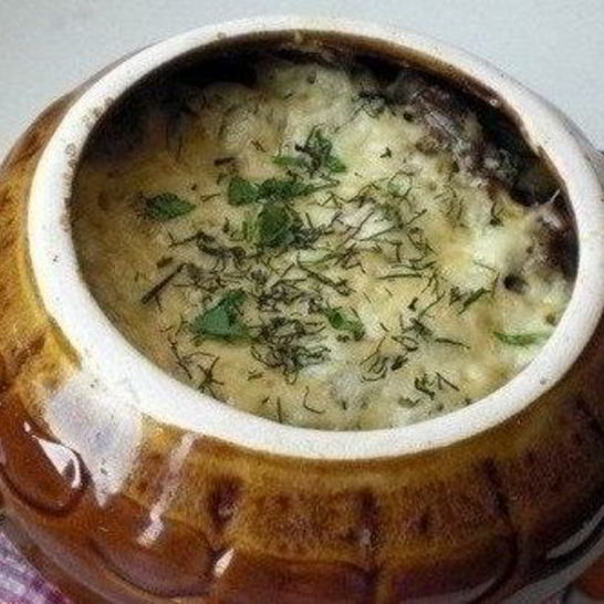 Рецепт картофеля с фрикадельками и грибами в горшочках