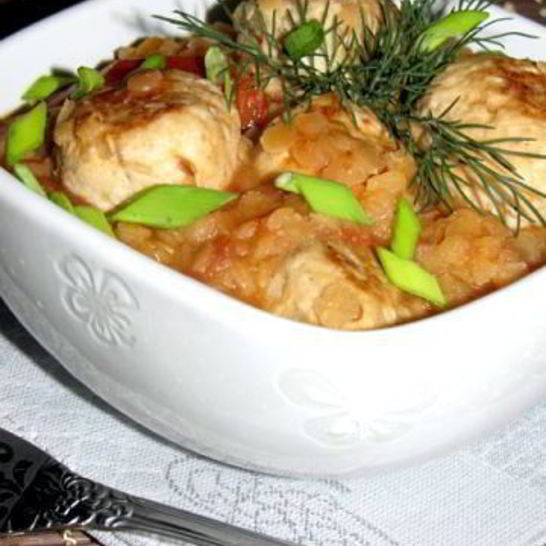 Рецепт куриных фрикаделек с чечевицей