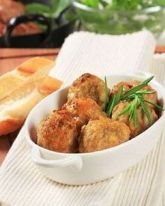 Куриные фрикадельки с маринованными грибами