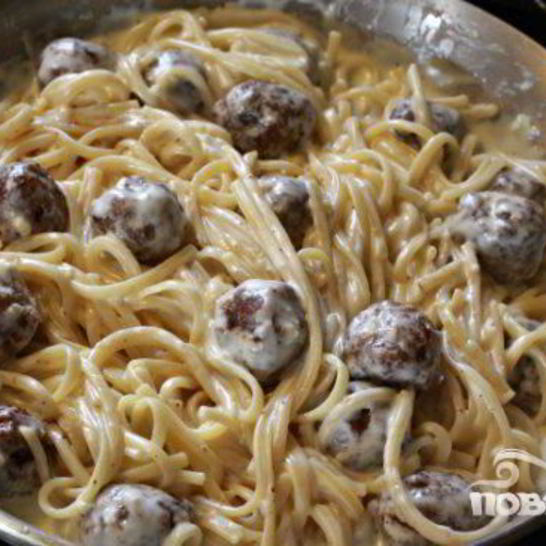 Рецепт пасты альфредо с фрикадельками
