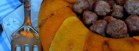 рисовая корона с тыквой и фрикадельками. Шаг 15