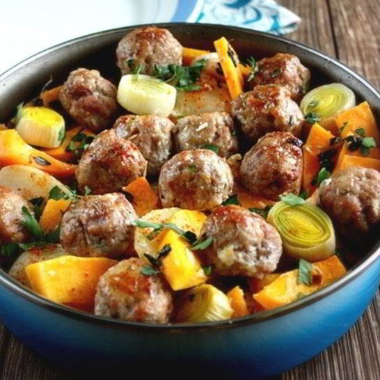 Рецепт сливочной тыквы с фрикадельками