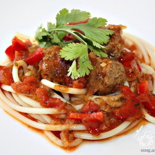 Рецепт спагетти с фрикадельками sugo