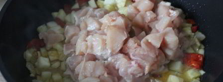 ароматный рис с курицей и овощами в сливках. Шаг 4