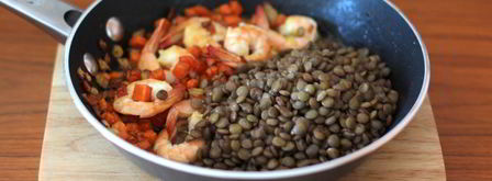 чечевица с креветками. Шаг 5