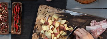 картофель с ароматным маслом и ветчиной. Шаг 2