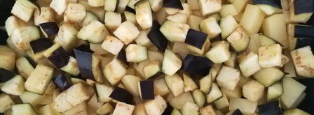 картофель с баклажаном в духовке. Шаг 3