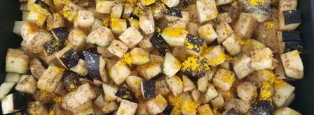 картофель с баклажаном в духовке. Шаг 4