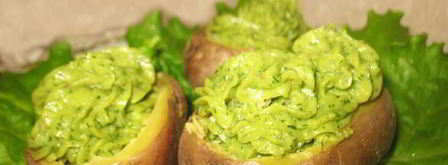 картофель с зеленью, сыром и орешками. Шаг 3