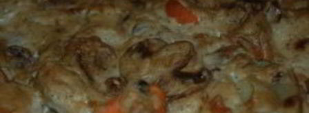 картошка с курицей и грибами в духовке. Шаг 6