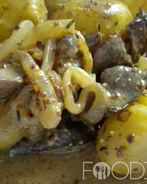 Картошка с печенью в мультиварке