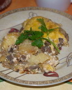 Картошка с шампиньонами в духовке