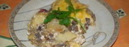 картошка с шампиньонами в духовке. Шаг 9