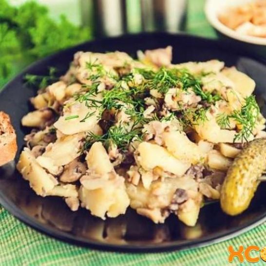 Рецепт картошки с шампиньонами жареная