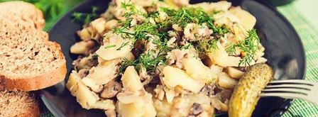 картошка с шампиньонами жареная. Шаг 5