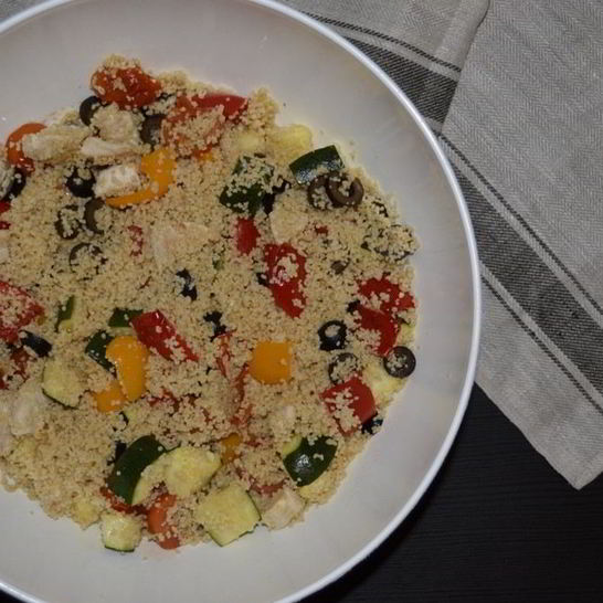 Рецепт кускуса с запеченными овощами и курицей