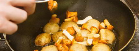 мини-картофель с лисичками. Шаг 5