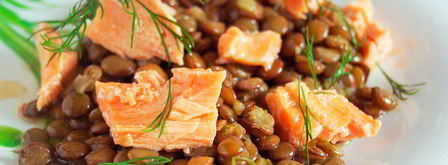 острая чечевица с лососем. Шаг 8