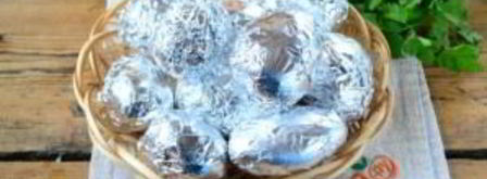 печеный картофель с селедочным соусом. Шаг 2