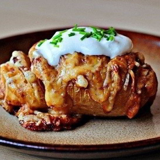 Рецепт печеного картофеля с сыром