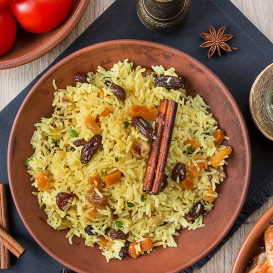 Рецепт пряного риса с сухофруктами