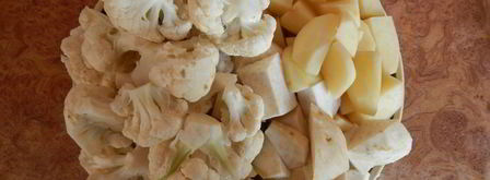 пюре из цветной капусты и сельдерея. Шаг 2