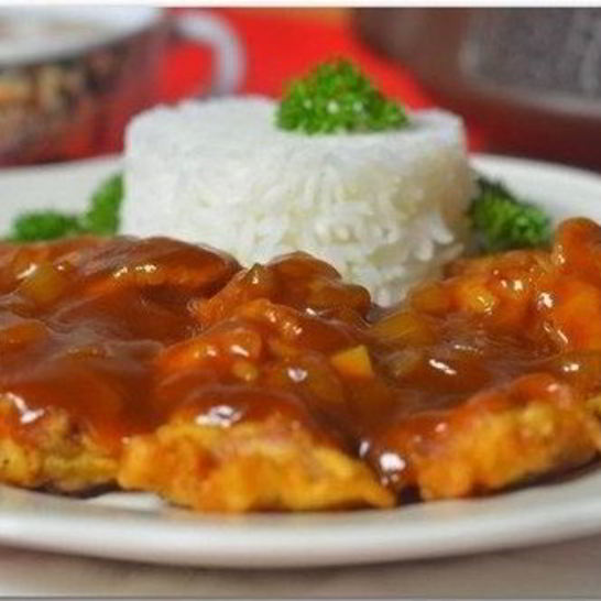 Рецепт риса с куриной грудкой в кисло-сладком соусе