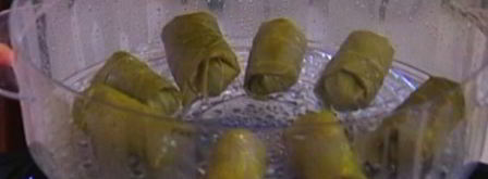 рис с мятой и кедровыми орешками в виноградных листьях. Шаг 5