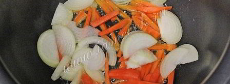 рис с овощами в мультиварке. Шаг 3