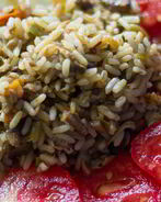 Рис с шампиньонами и курицей