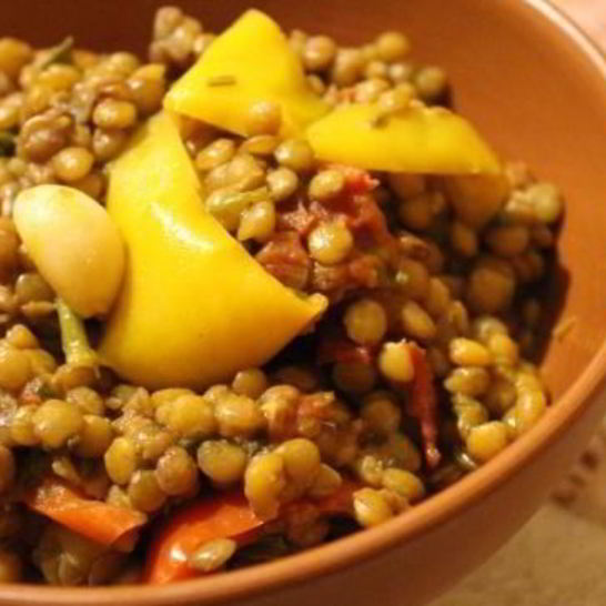 Рецепт тушеной чечевицы