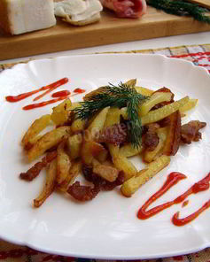 Жареная картошка с салом