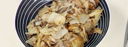 жареная картошка с шампиньонами. Шаг 8