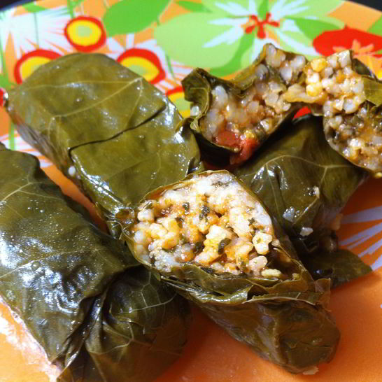 Рецепт долмы в виноградных листьях