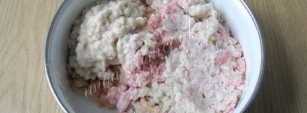 голубцы с курицей, свиной грудинкой и грибами. Шаг 3