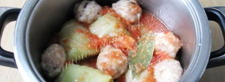 голубцы с курицей, свиной грудинкой и грибами. Шаг 12