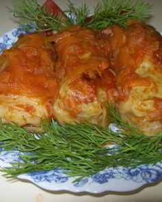 Голубцы в томатном сметанном соусе в духовке