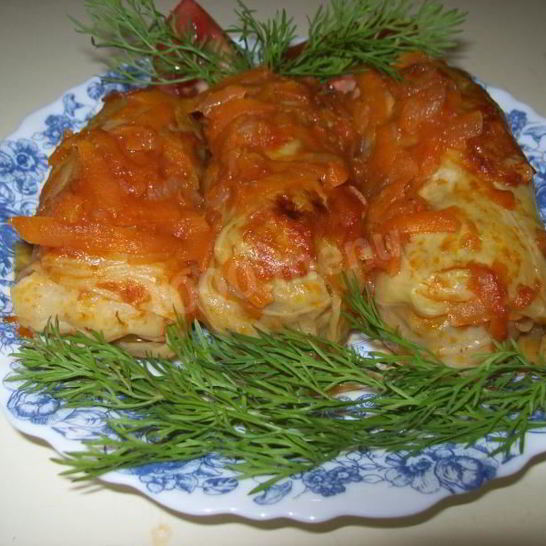 Рецепт голубцов в томатном сметанном соусе в духовке
