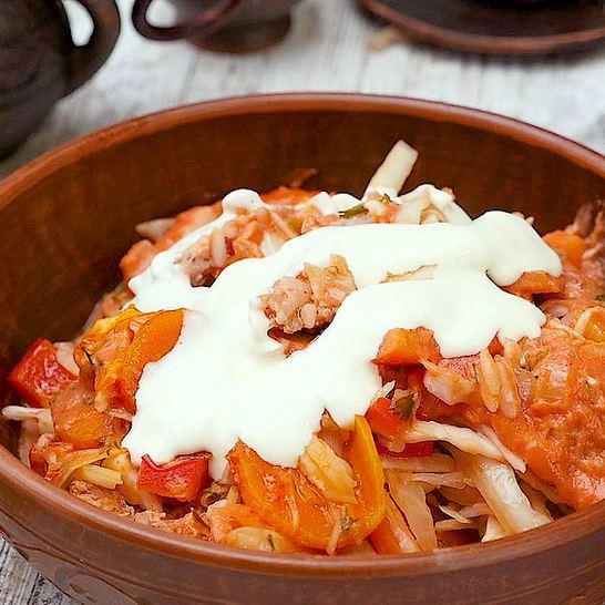 Рецепт ленивых голубцов с фаршем и рисом